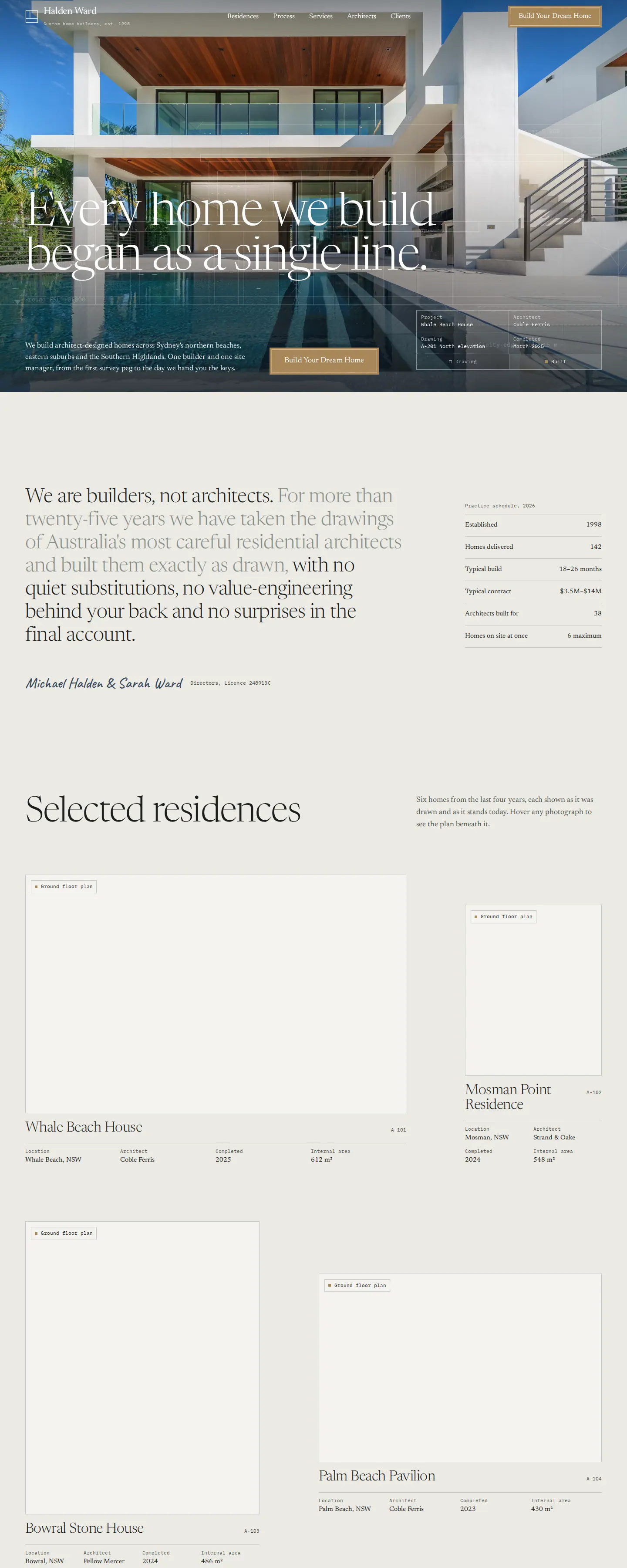 Halden Ward premium business website design by Depiction Studio